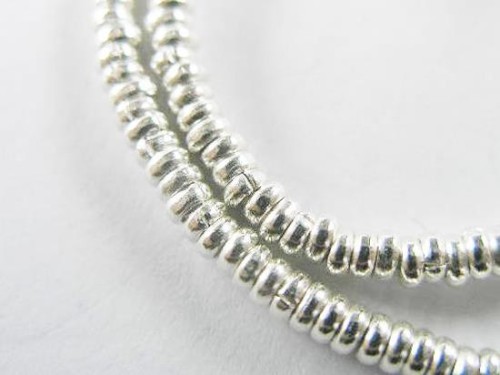 140 of Karen Hill Tribe Silver Little Ring Beads 2.4x1 mm.