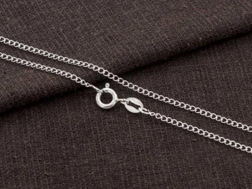 16 inches of 925 Sterling Silver Marquise Chain Necklace 3x4 mm.