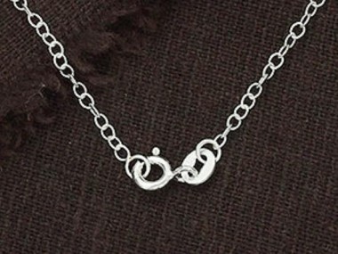 925 Sterling Silver Cable Chain Necklace 2x1.5 mm.