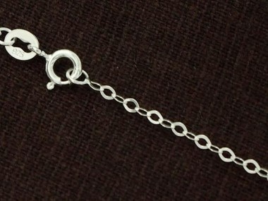 925 Sterling Silver Marquise Chain Necklace 1.5x2.5 mm.