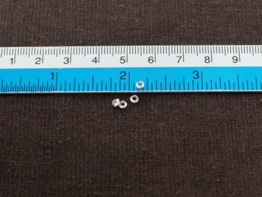 Karen Hill Tribe Silver Little Bicone Beads 3x1.5 mm.