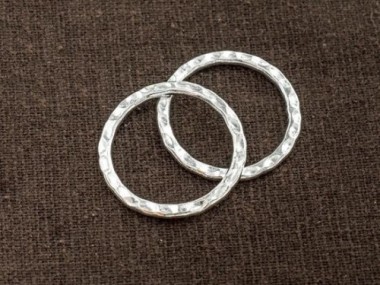 2 of Karen Hill Tribe Silver Hammer Closed Rings 25 mm.