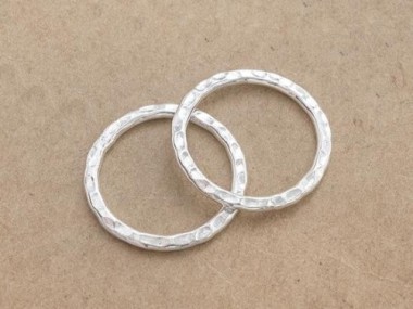 Karen Hill Tribe Silver Hammer Closed Rings 25 mm.