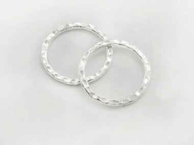 Karen Hill Tribe Silver Hammer Closed Rings 25 mm.