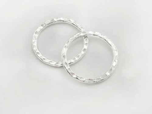 2 of Karen Hill Tribe Silver Hammer Closed Rings 25 mm.