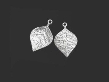 925 Sterling Silver Leaf Charms 13x20mm.