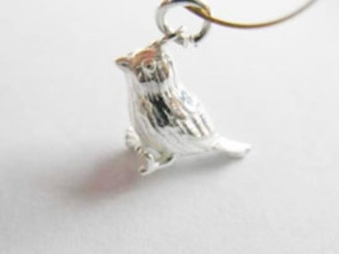 925 Sterling Silver Bird Charms 4.8x13mm.