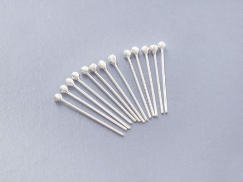 40 of 925 Sterling Silver Head Pins 15x0.5 mm.