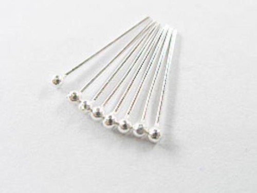 40 of 925 Sterling Silver Head Pins 15x0.5 mm.