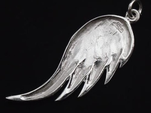 1 of 925 Sterling Silver Angel Wing Pendant 14x34mm.