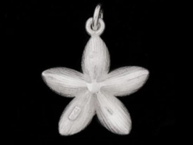 925 Sterling Silver Flower Pendant 17mm.