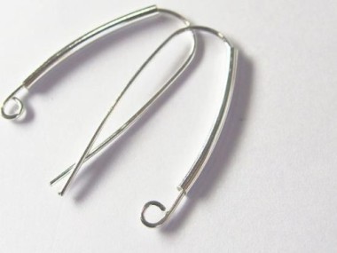 925 Sterling Silver Ear Wires 12x27 mm.