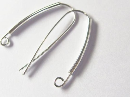 5 pairs of 925 Sterling Silver Ear Wires 12x27 mm.