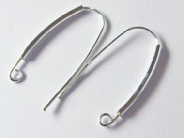 925 Sterling Silver Ear Wires 12x27 mm.