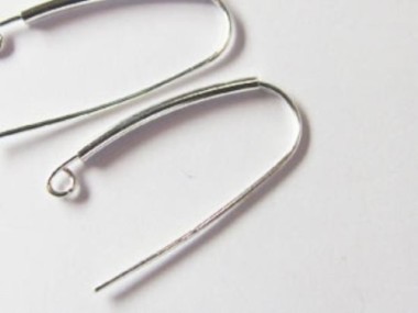 925 Sterling Silver Ear Wires 12x27 mm.