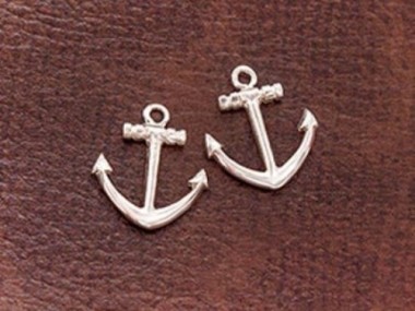 925 Sterling Silver Anchor Charms 12x14mm.P