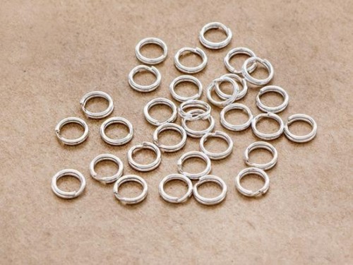 30 of 925 Sterling Silver Split Rings 5 mm.