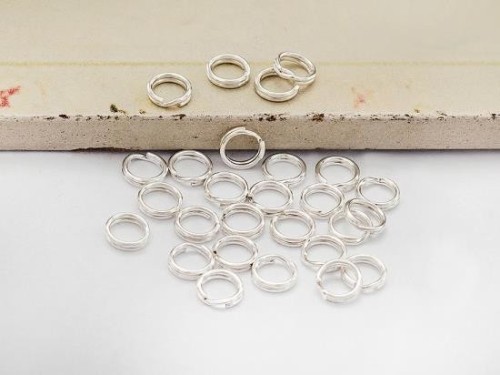 30 of 925 Sterling Silver Split Rings 5 mm.