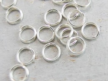 925 Sterling Silver Split Rings 5 mm.