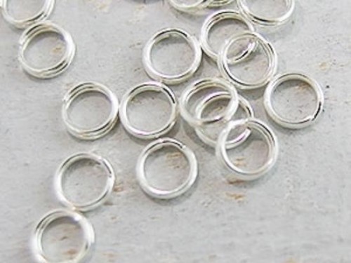 30 of 925 Sterling Silver Split Rings 5 mm.