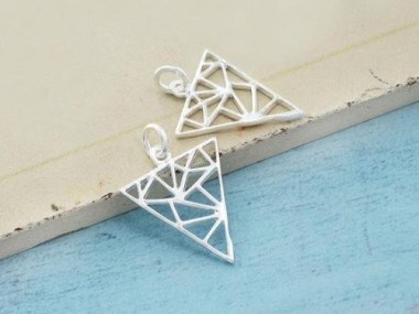 925 Sterling Silver Triangle Charms