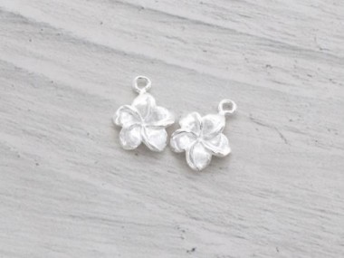 925 Sterling Silver Flower Charms 11mm.