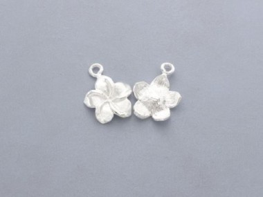 925 Sterling Silver Flower Charms 11mm.