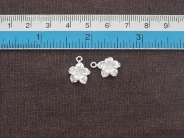 925 Sterling Silver Flower Charms 11mm.