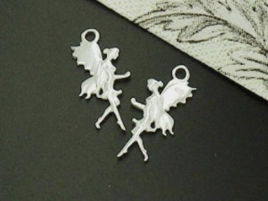 925 Sterling Silver Fairy Charms 8x18mm.