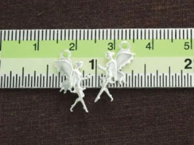 925 Sterling Silver Fairy Charms 8x18mm.