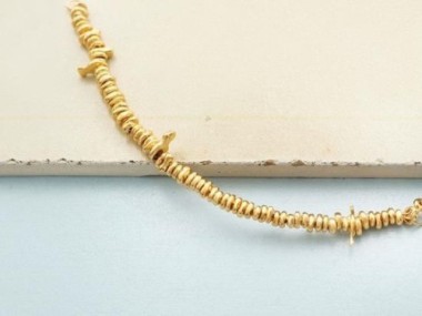 Karen hill tribe Silver Gold Vermeil Style Irregular Beads 3 - 5 mm.