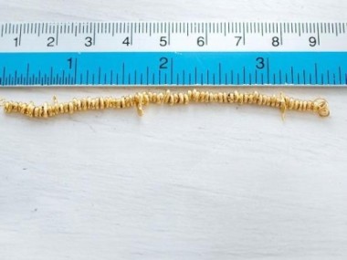 Karen hill tribe Silver Gold Vermeil Style Irregular Beads 3 - 5 mm.