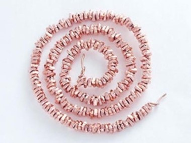 Karen hill tribe Silver Rose Gold Vermeil Style Little Stick Beads 1.4x0.8 mm.