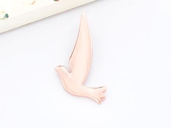 1 of 925 Sterling Silver Rose Gold Vermeil Style BirdPendant 14x21mm.