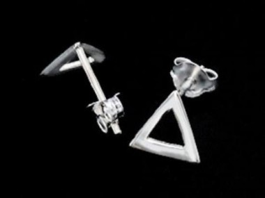 925 Sterling Silver Triangle Stud Earrings