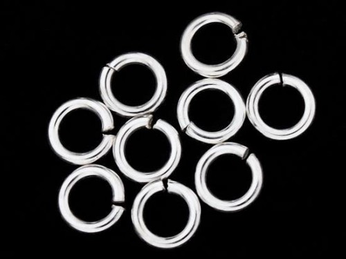 30 of 925 Sterling Silver Opened Jump Rings 6x1 mm.