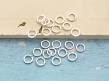 925 Sterling Silver Opened Jump Rings 6x1 mm.