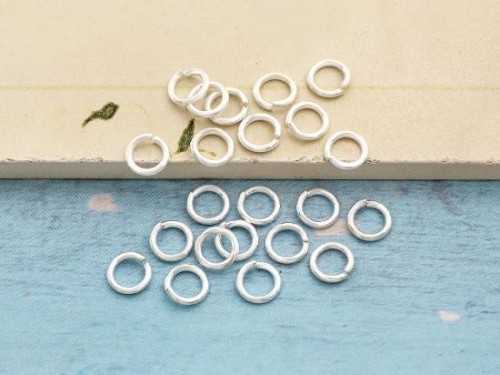 30 of 925 Sterling Silver Opened Jump Rings 6x1 mm.