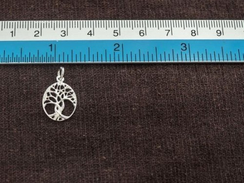 2 of 925 Sterling Silver Tree of Life Pendants 13x16 mm. Polish Finished