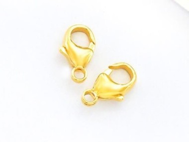 2 of 925 Sterling Silver Gold Vermeil Style Pear Lobster Clasps 6x11mm.