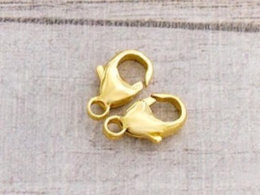 925 Sterling Silver Gold Vermeil Style Pear Lobster Clasps 6x11mm.