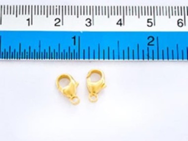 925 Sterling Silver Gold Vermeil Style Pear Lobster Clasps 6x11mm.