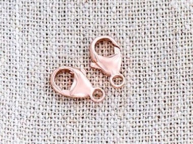 925 Sterling Silver Rose Gold Vermeil Style Pear Lobster Clasps 6x11mm.