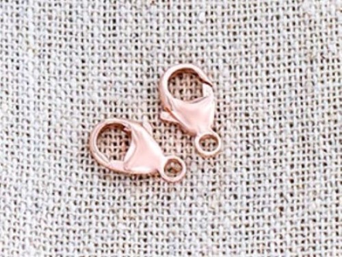 2 of 925 Sterling Silver Rose Gold Vermeil Style Pear Lobster Clasps 6x11mm.