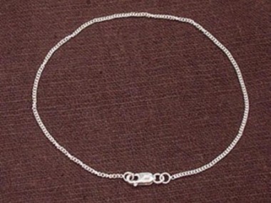 925 Sterling Curb Chain Bracelet 1.2 mm.