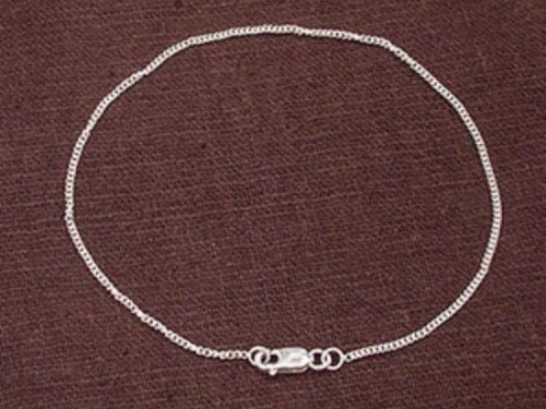 7 inches of 925 Sterling Curb Chain Bracelet 1.2 mm. Finished Bracelet