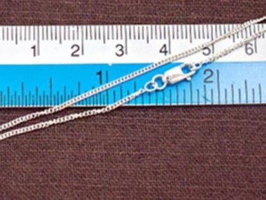 925 Sterling Curb Chain Bracelet 1.2 mm.