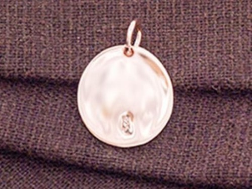 1 of 925 Sterling Silver Rose Gold Vermeil Style Tree of Life Pendant 15x17 mm.