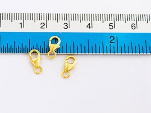 5 of 925 Sterling Silver Gold Vermeil Style Pear Lobster Clasps 5x8 mm.