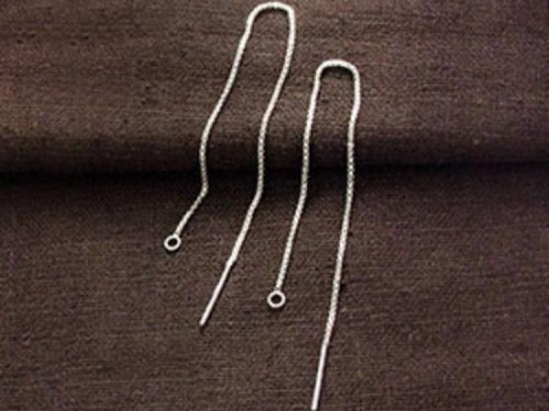 2 pairs of 925 Sterling Silver Ear Threads 100 mm.